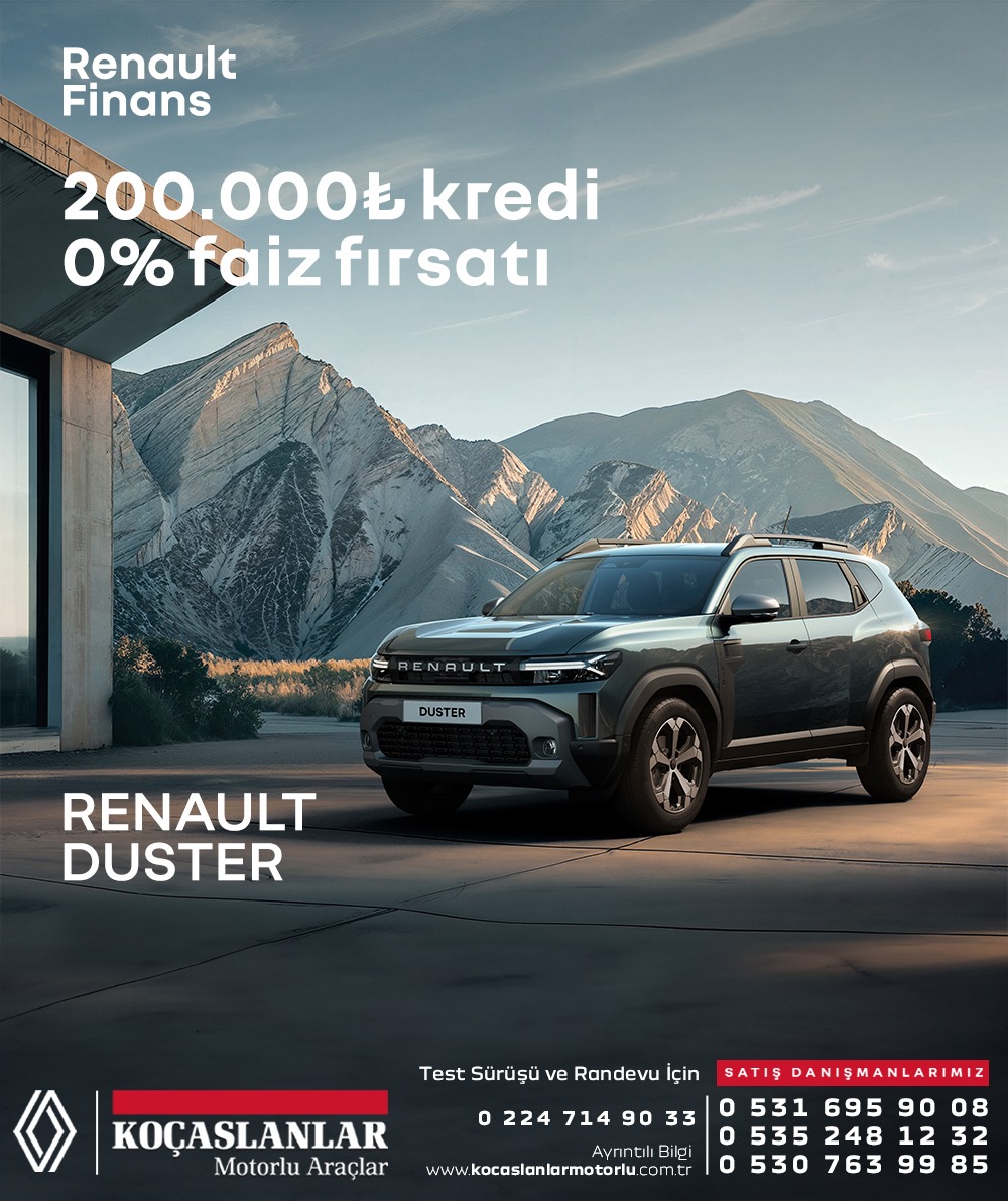Yeni Renault Duster’da Aralık ayına özel 200.000 TL kredi için %0 faiz fırsatı!